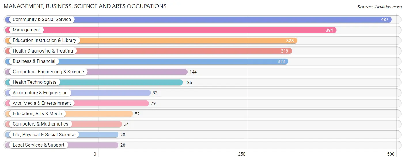 Management, Business, Science and Arts Occupations in Zip Code 04046