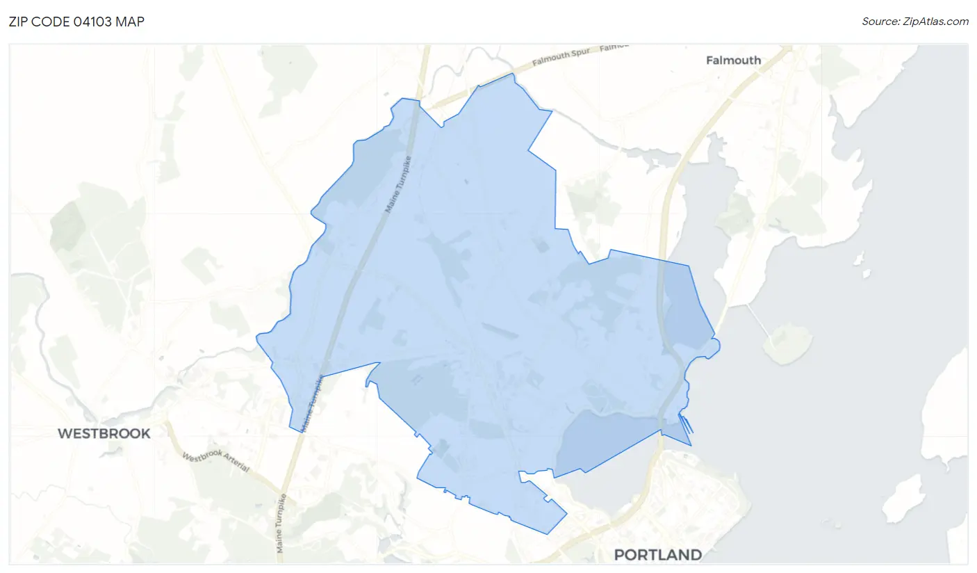 Zip Code 04103 Map