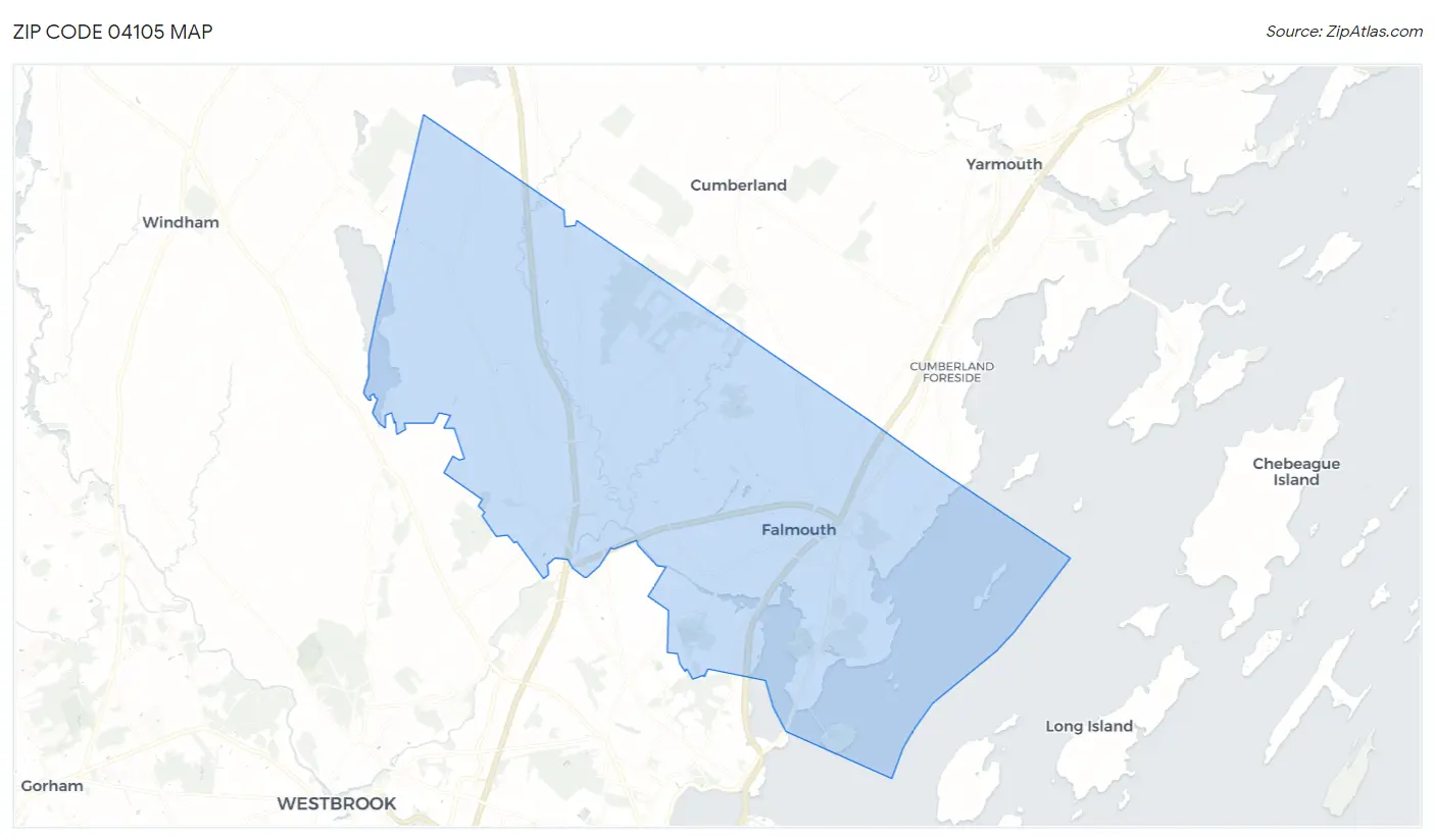 Zip Code 04105 Map