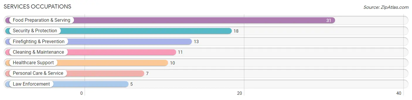 Services Occupations in Zip Code 04219