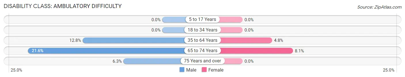 Disability in Zip Code 04231: <span>Ambulatory Difficulty</span>