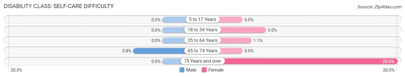 Disability in Zip Code 04259: <span>Self-Care Difficulty</span>