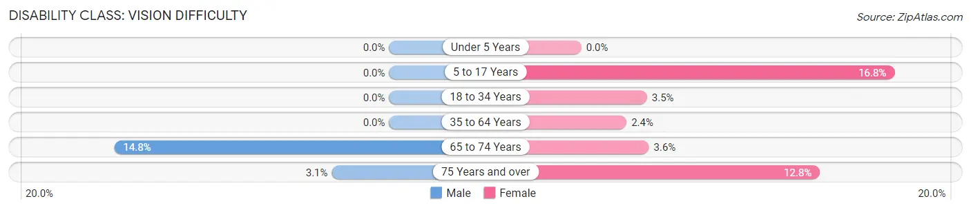 Disability in Zip Code 04346: <span>Vision Difficulty</span>