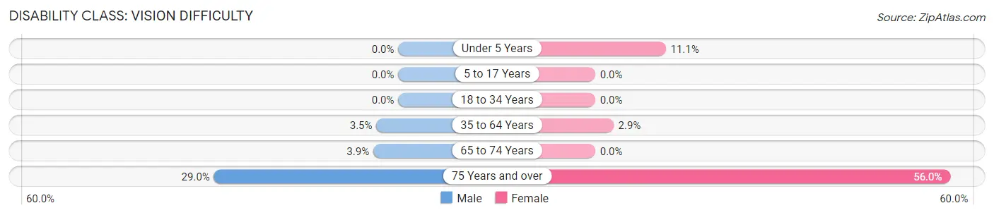 Disability in Zip Code 04363: <span>Vision Difficulty</span>