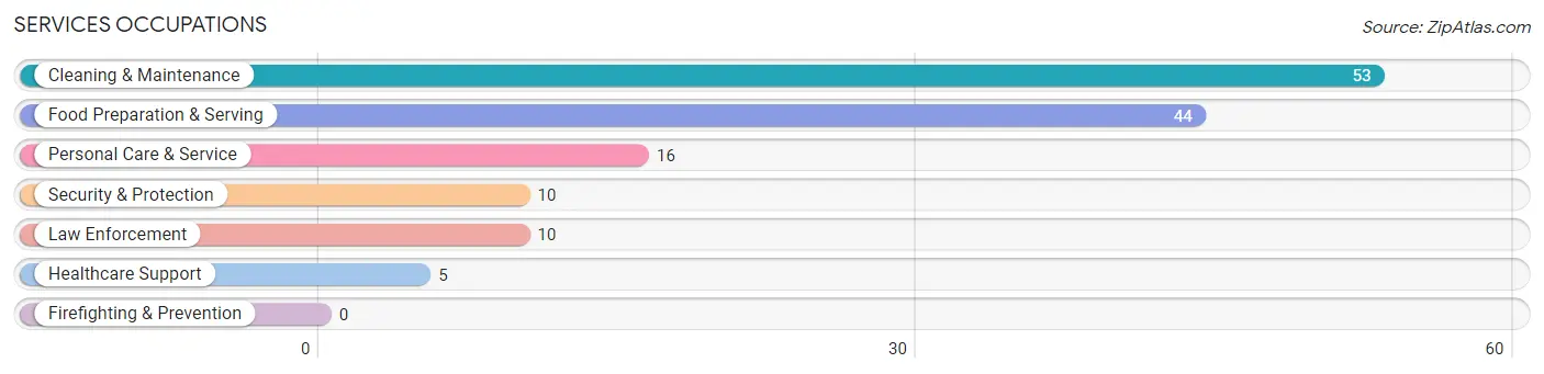 Services Occupations in Zip Code 04410