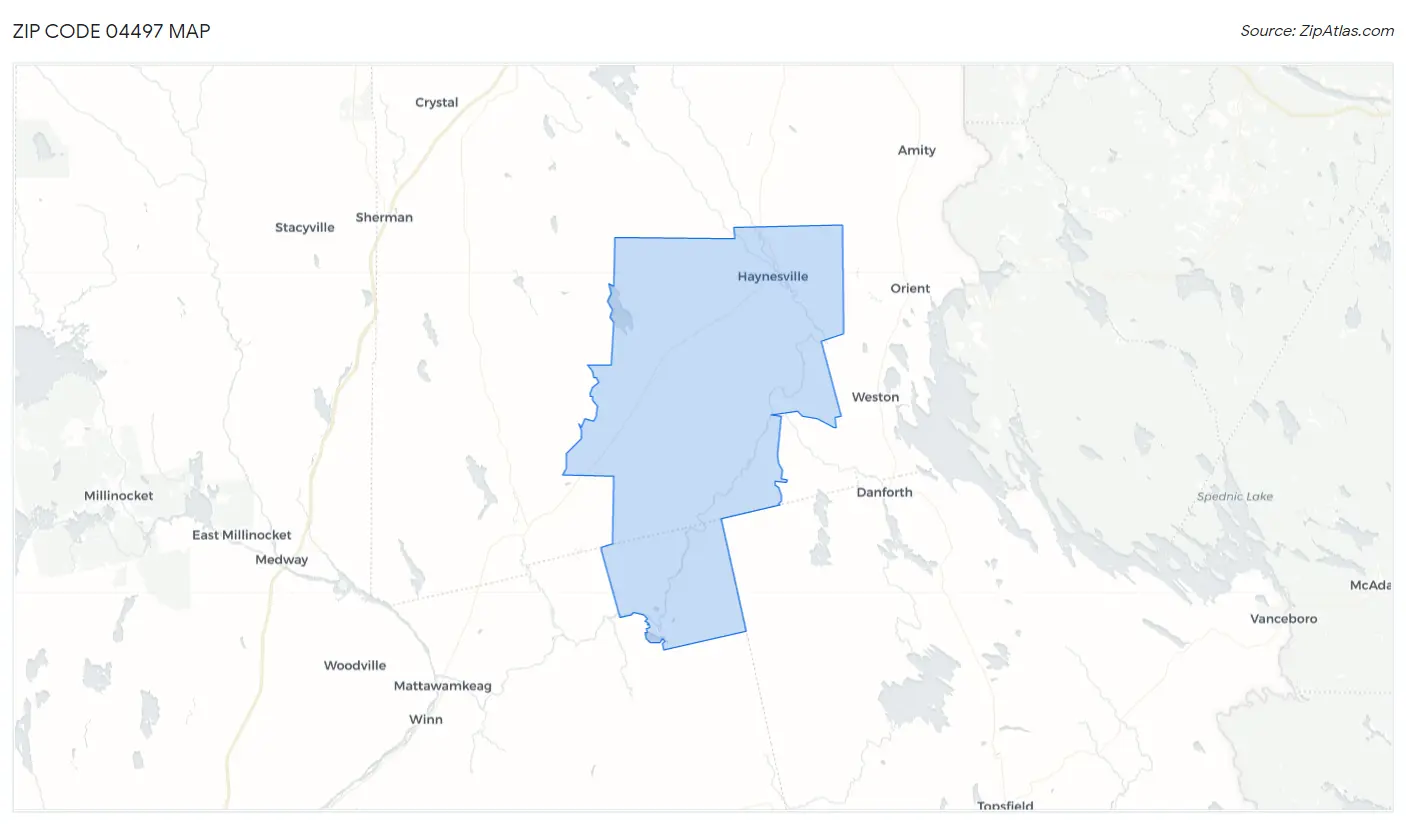 Zip Code 04497 Map