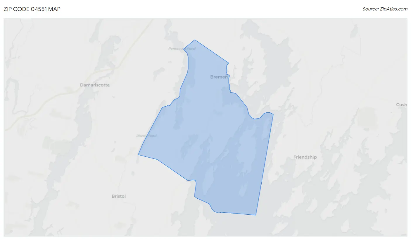 Zip Code 04551 Map