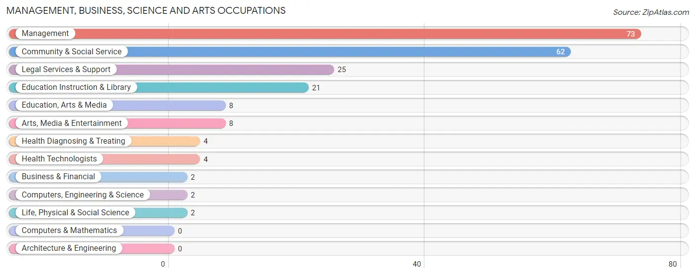 Management, Business, Science and Arts Occupations in Zip Code 04568