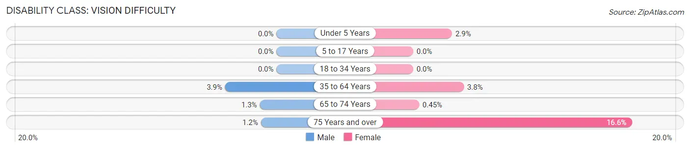 Disability in Zip Code 04654: <span>Vision Difficulty</span>