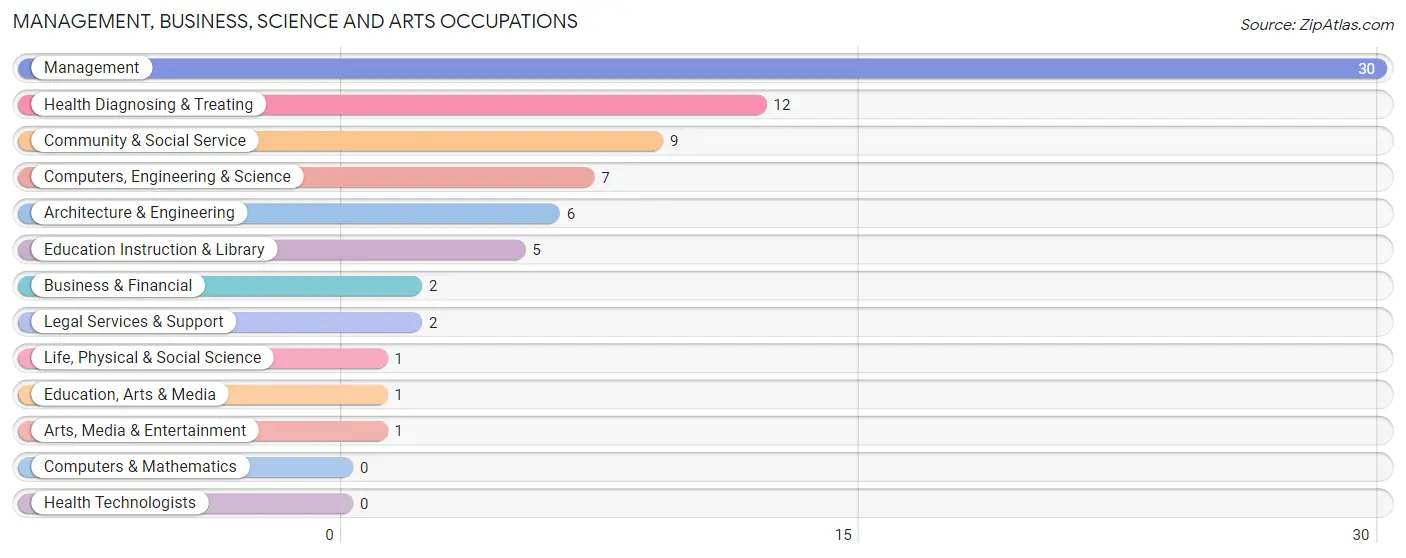 Management, Business, Science and Arts Occupations in Zip Code 04677