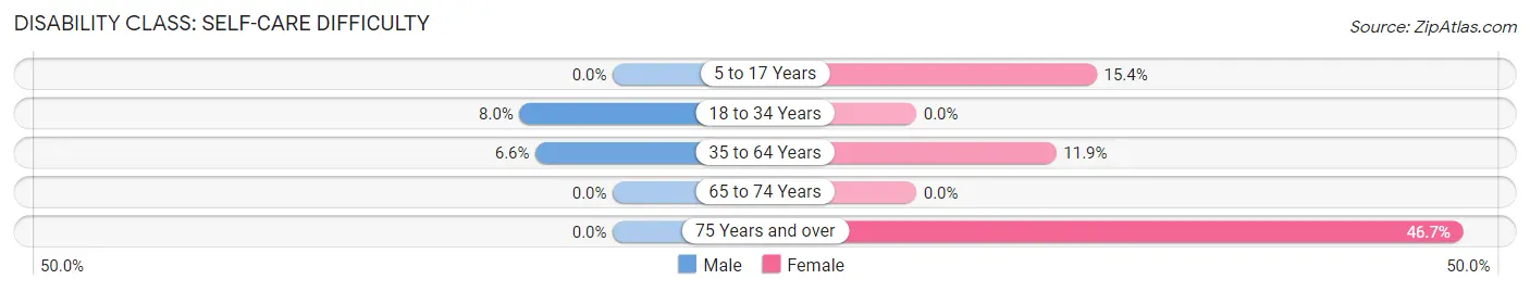 Disability in Zip Code 04787: <span>Self-Care Difficulty</span>