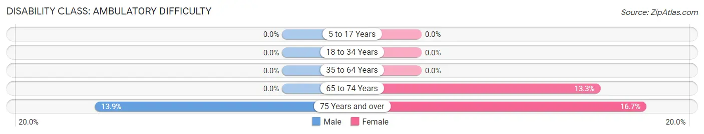Disability in Zip Code 04863: <span>Ambulatory Difficulty</span>