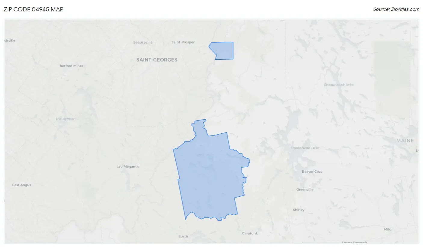 Zip Code 04945 Map