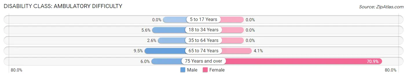 Disability in Zip Code 04947: <span>Ambulatory Difficulty</span>