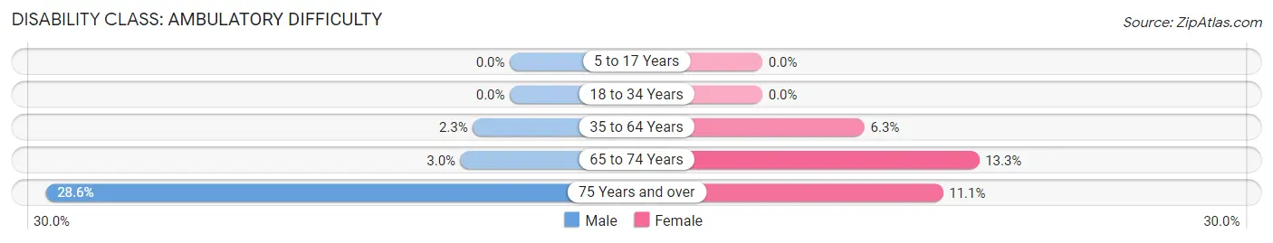 Disability in Zip Code 04969: <span>Ambulatory Difficulty</span>