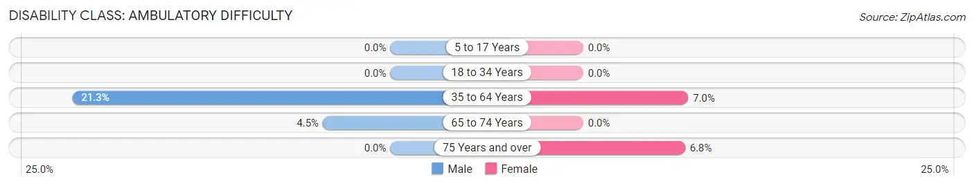 Disability in Zip Code 04970: <span>Ambulatory Difficulty</span>