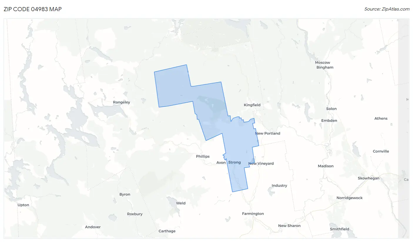 Zip Code 04983 Map