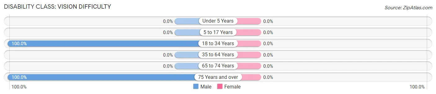 Disability in Zip Code 05034: <span>Vision Difficulty</span>