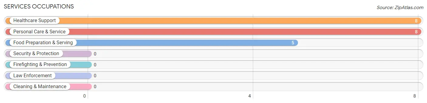 Services Occupations in Zip Code 05037