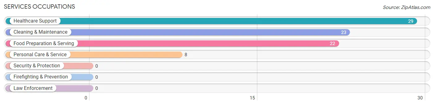 Services Occupations in Zip Code 05761