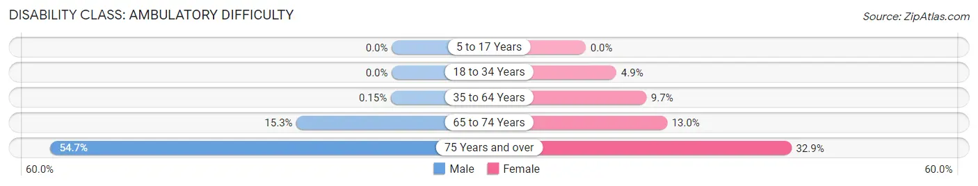 Disability in Zip Code 06232: <span>Ambulatory Difficulty</span>