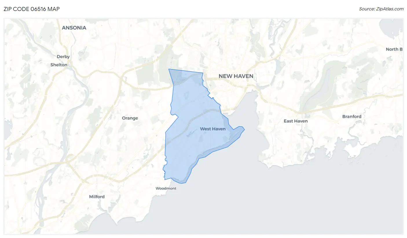 Zip Code 06516 Map