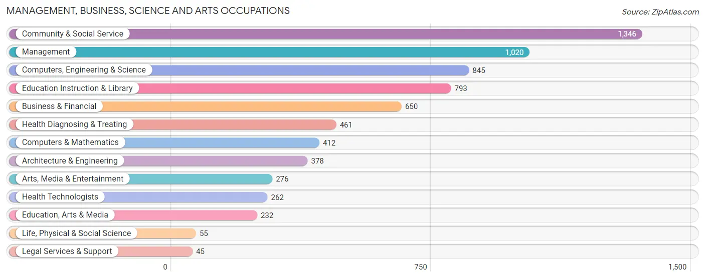 Management, Business, Science and Arts Occupations in Zip Code 07031