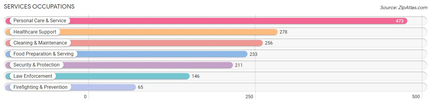 Services Occupations in Zip Code 07204