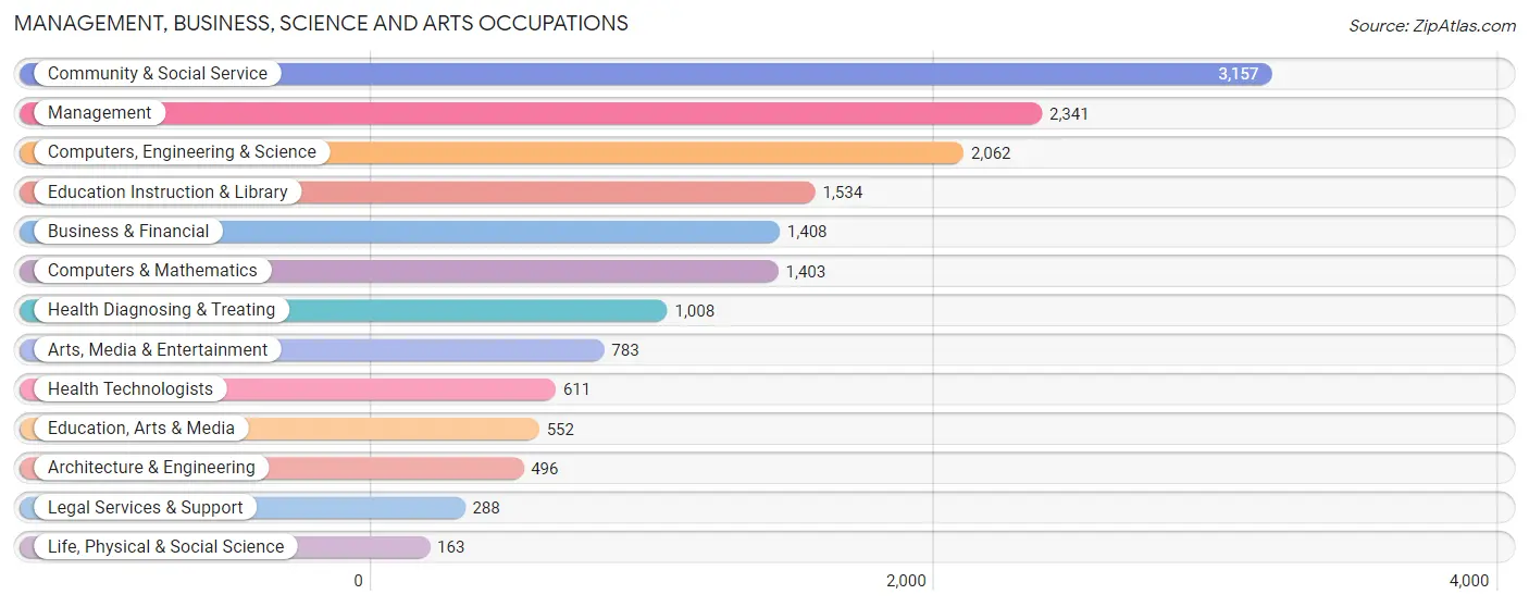 Management, Business, Science and Arts Occupations in Zip Code 07304