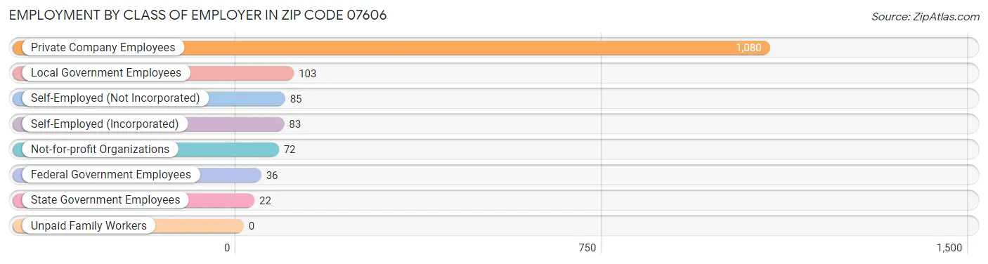 Employment by Class of Employer in Zip Code 07606