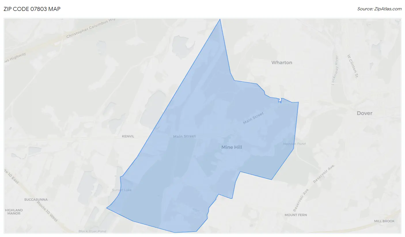 Zip Code 07803 Map