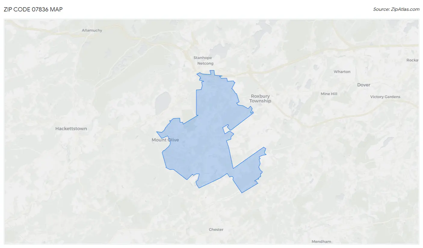 Zip Code 07836 Map