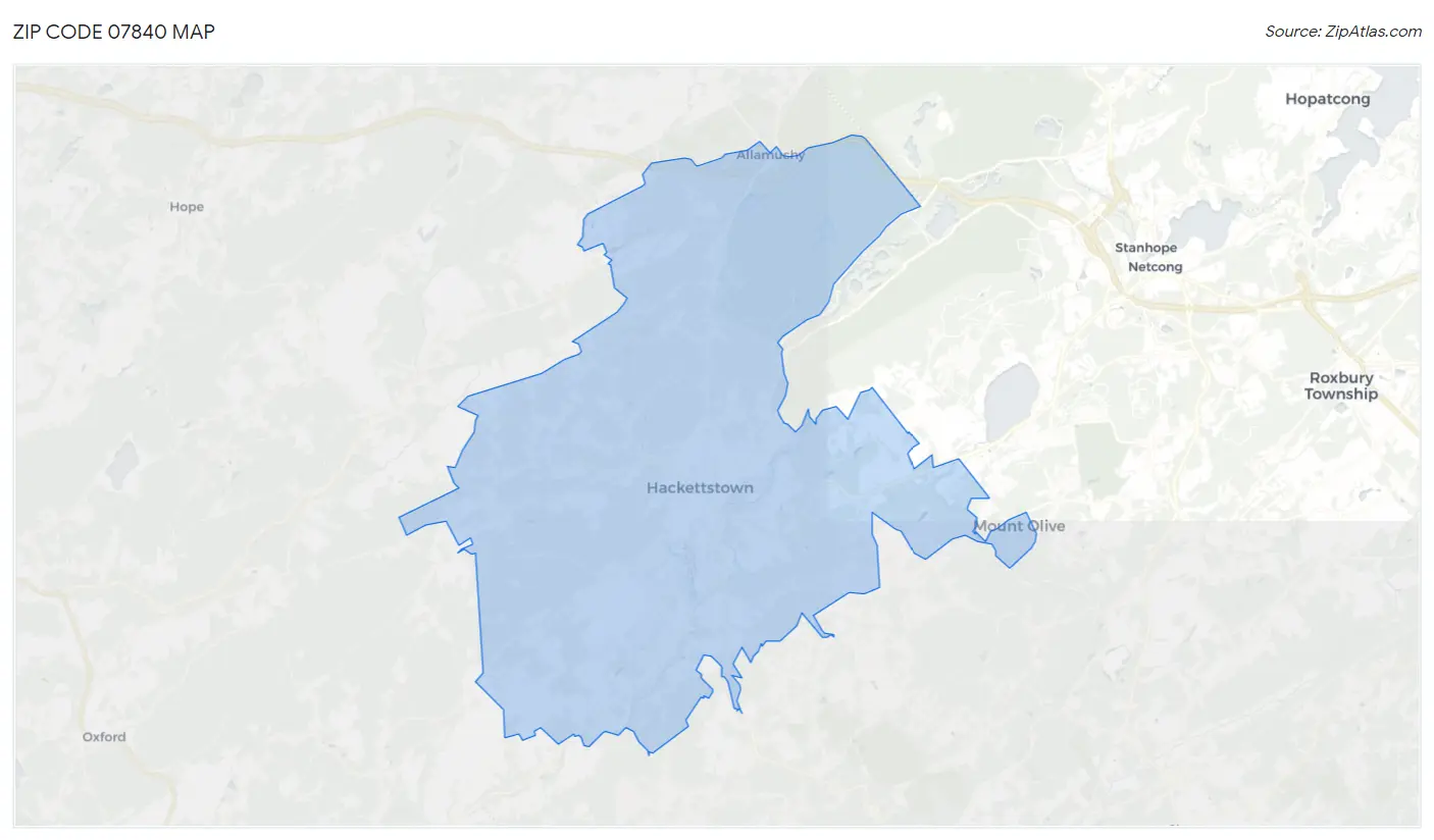 Zip Code 07840 Map