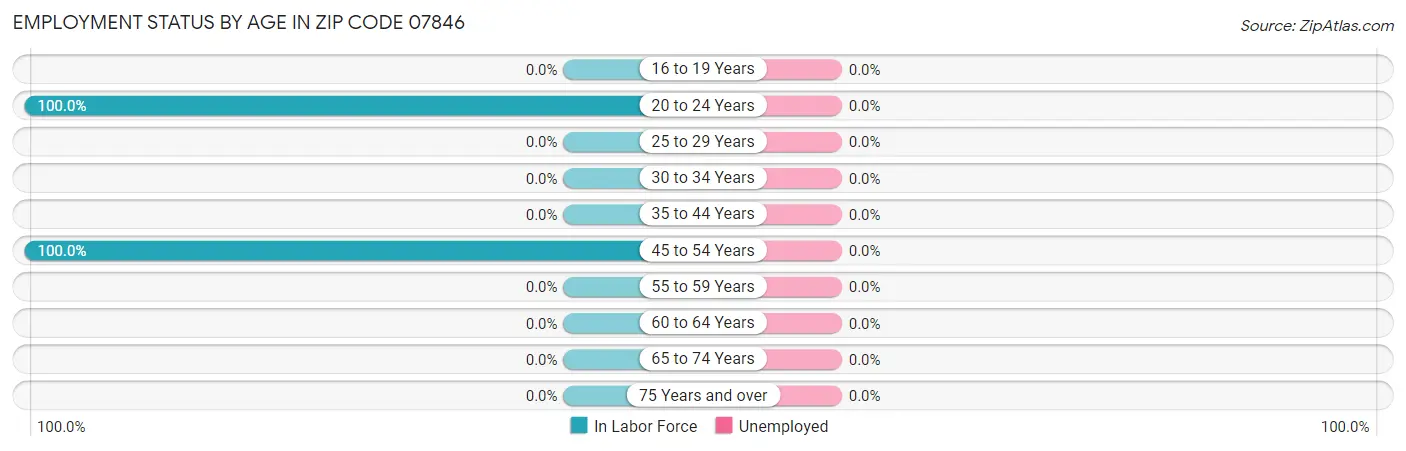 Employment Status by Age in Zip Code 07846