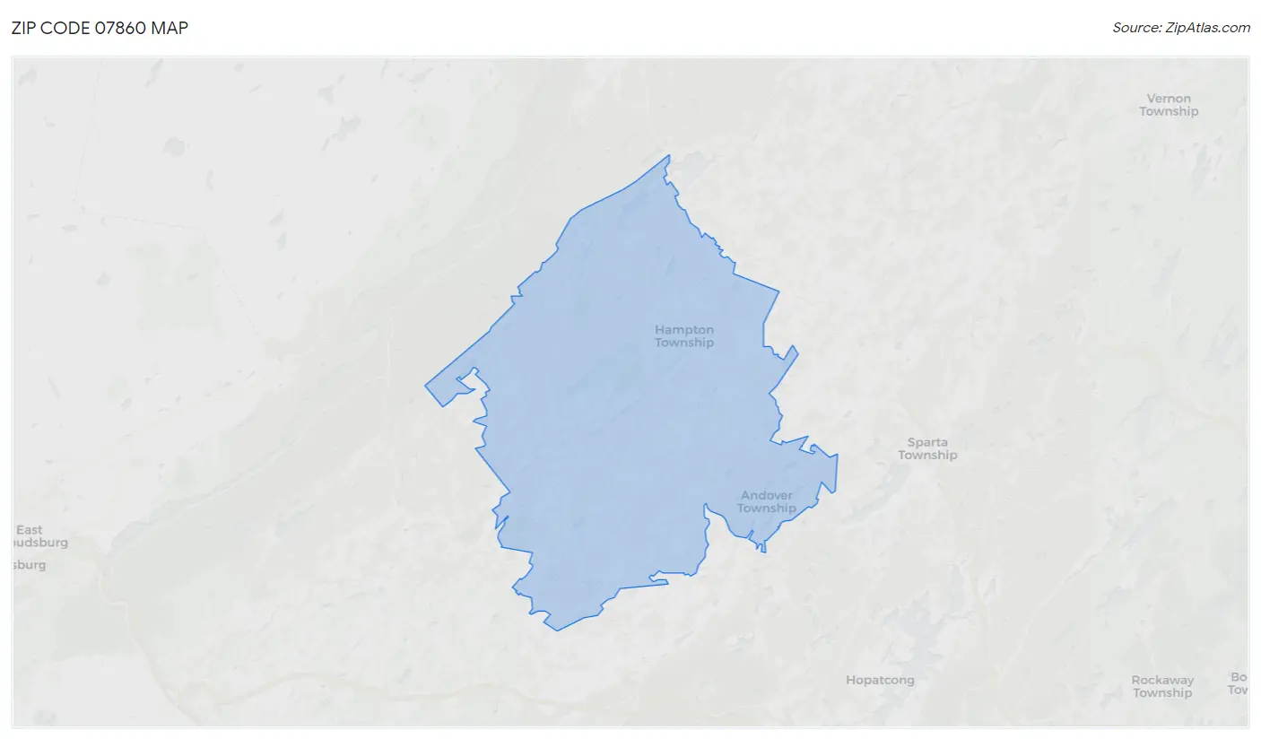 Zip Code 07860 Map