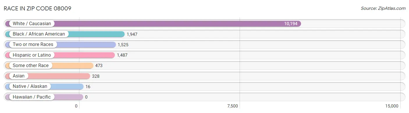 Race in Zip Code 08009