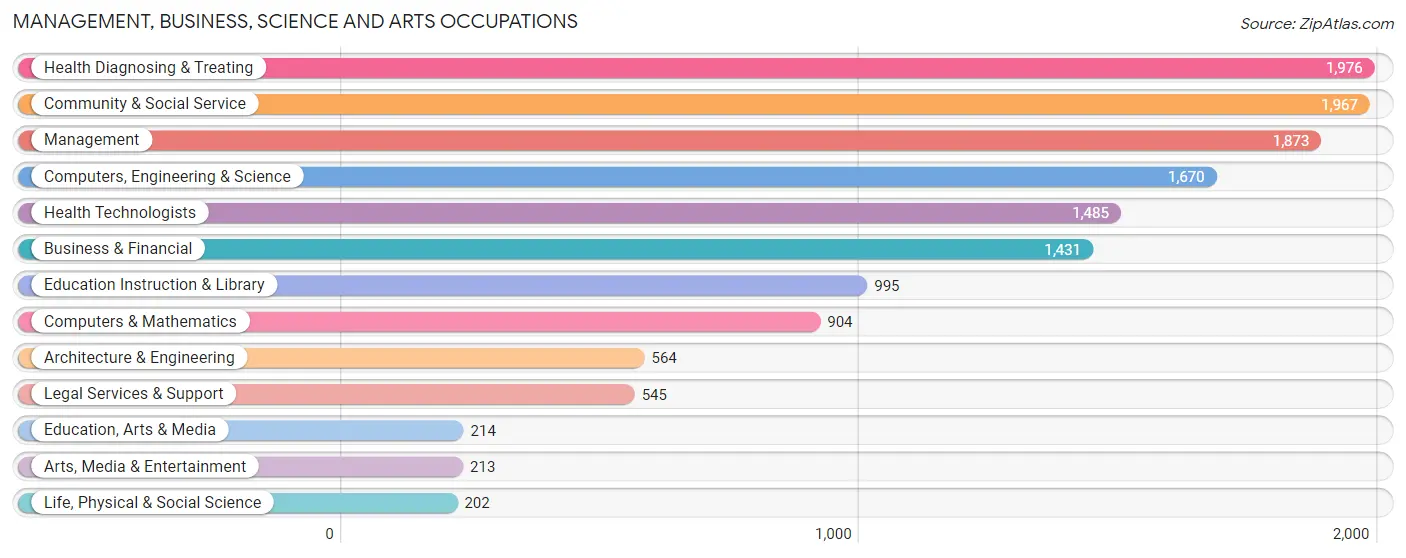 Management, Business, Science and Arts Occupations in Zip Code 08043