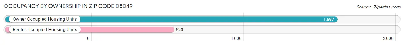 Occupancy by Ownership in Zip Code 08049