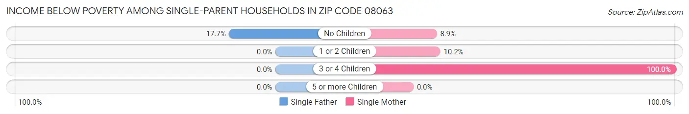Income Below Poverty Among Single-Parent Households in Zip Code 08063