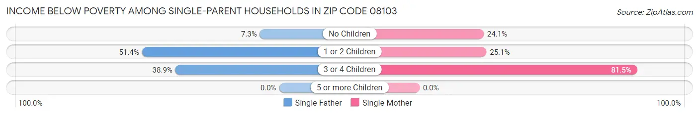 Income Below Poverty Among Single-Parent Households in Zip Code 08103