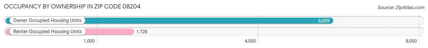 Occupancy by Ownership in Zip Code 08204