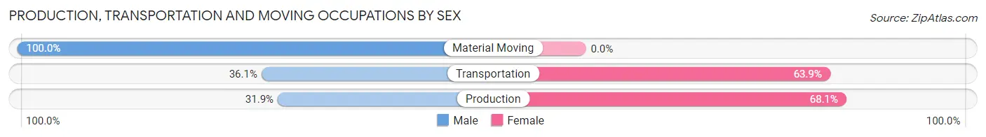 Production, Transportation and Moving Occupations by Sex in Zip Code 08312