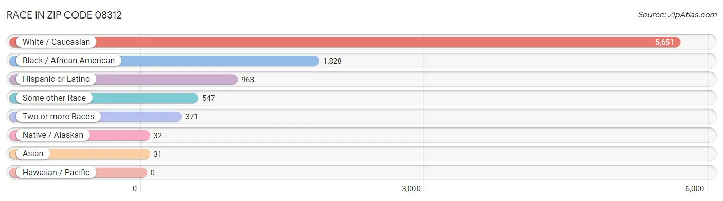 Race in Zip Code 08312