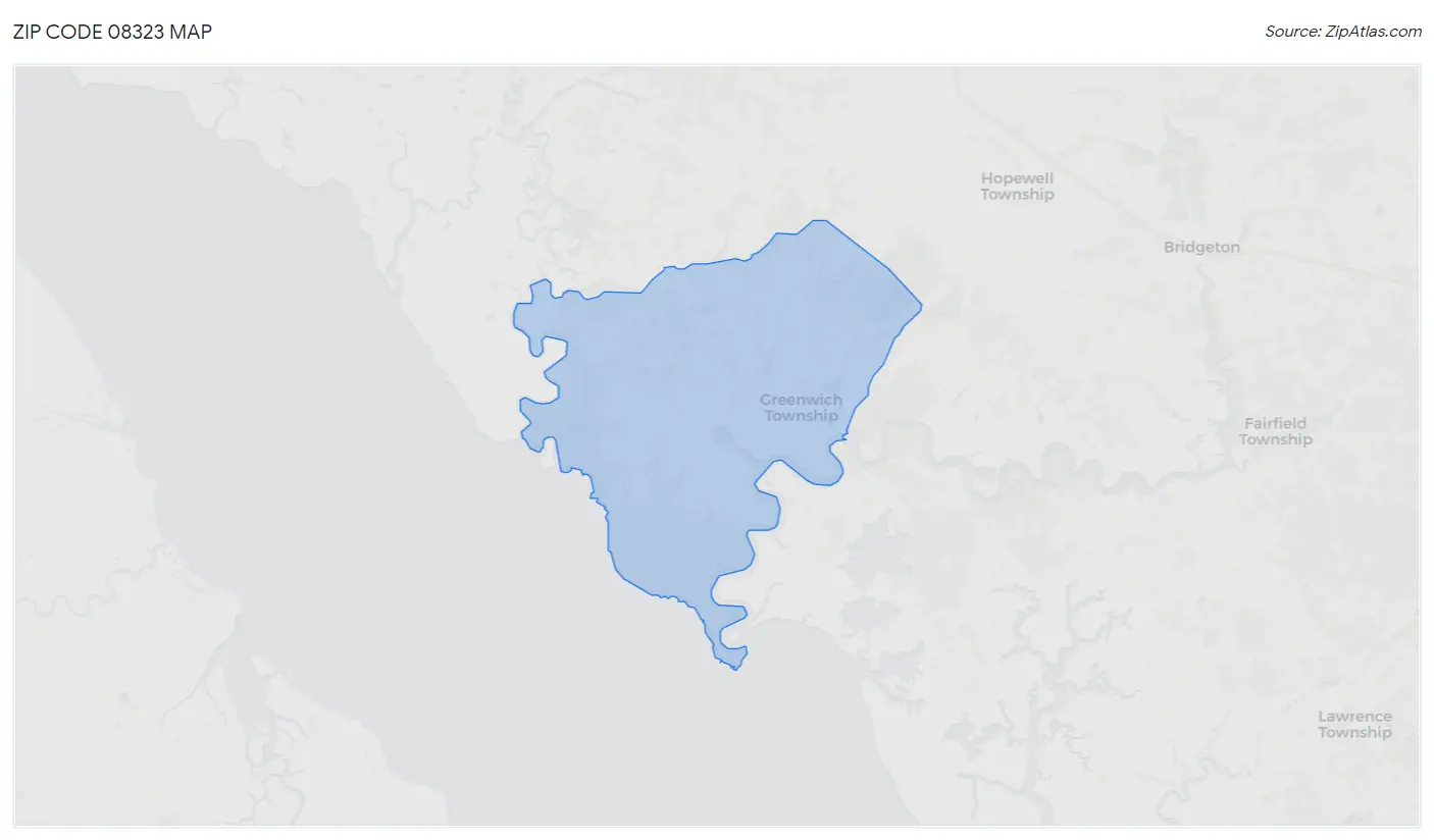 Zip Code 08323 Map