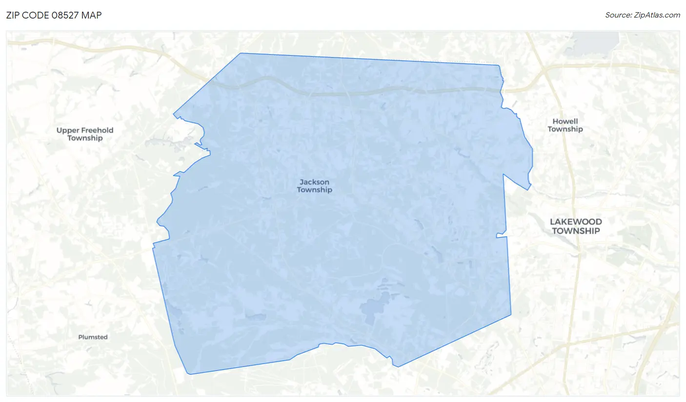 Zip Code 08527 Map