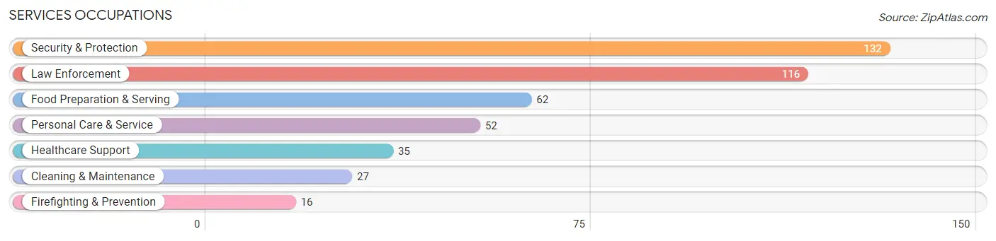 Services Occupations in Zip Code 08535