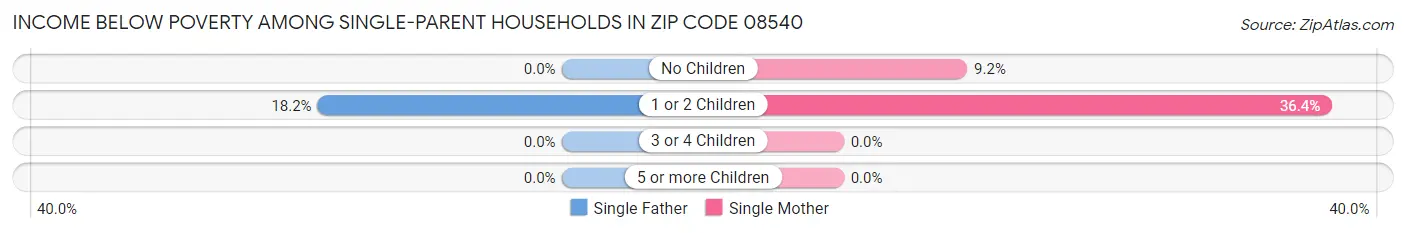 Income Below Poverty Among Single-Parent Households in Zip Code 08540