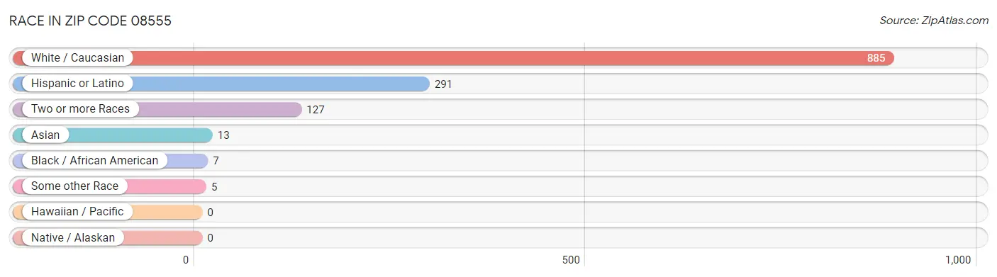 Race in Zip Code 08555