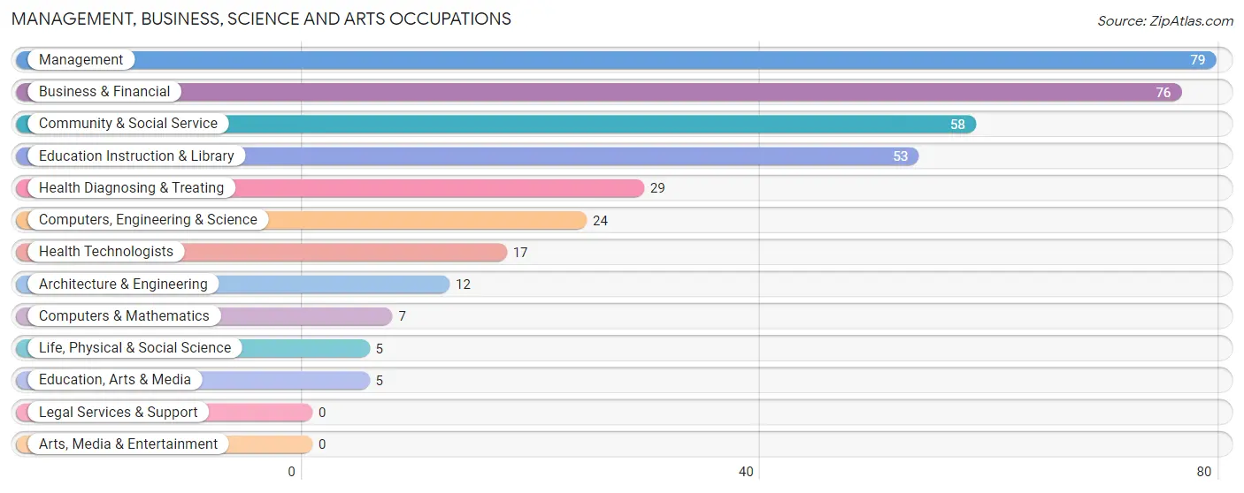 Management, Business, Science and Arts Occupations in Zip Code 08640