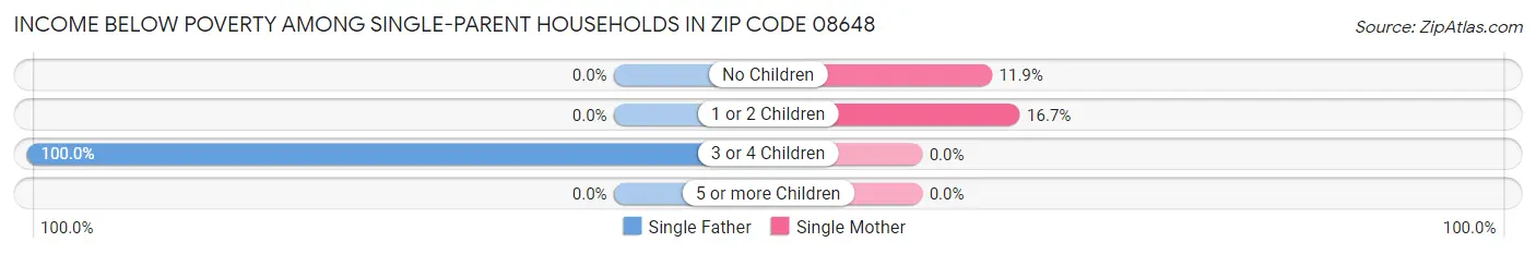Income Below Poverty Among Single-Parent Households in Zip Code 08648
